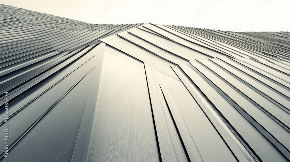Fotografering, Billede An up-close look at a home's roof with modular ...