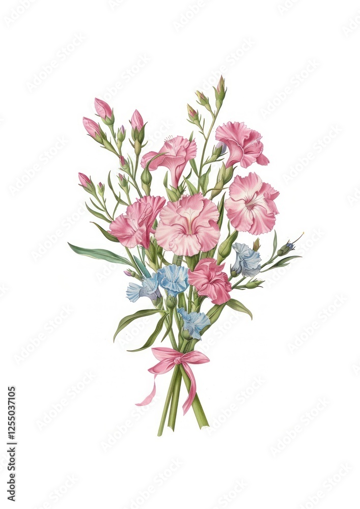 Obraz premium Elegant floral bouquet illustration