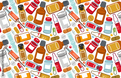 Medicine seamless backgroun...