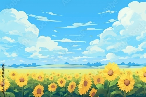 Sunflower field landscape backgrounds outdoors.