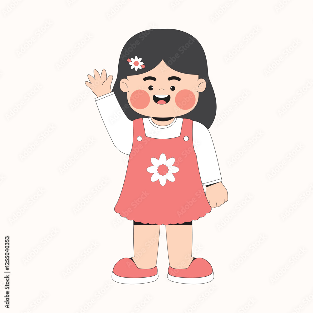 Cute Girl Say Hay Cartoon Character Illustration
Cute Girl Say Hay Cartoon Character Illustration