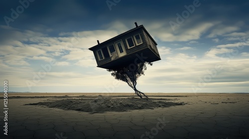 buried upside down house
