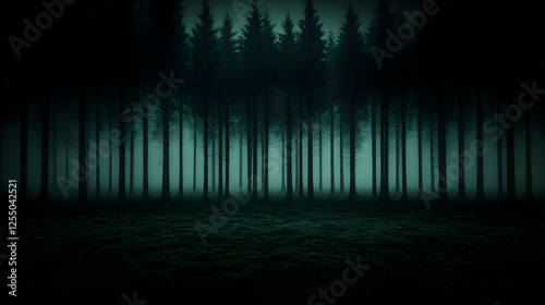 Dark Forest 3D Background Illustration