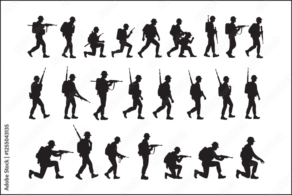 Shadow Warriors: Soldier Silhouettes in Action Shadow Warriors: Soldier Silhouettes in Action