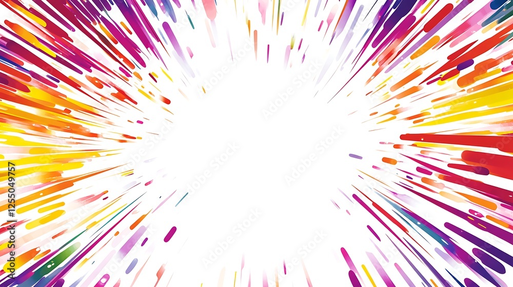Abstract colorful radial burst background