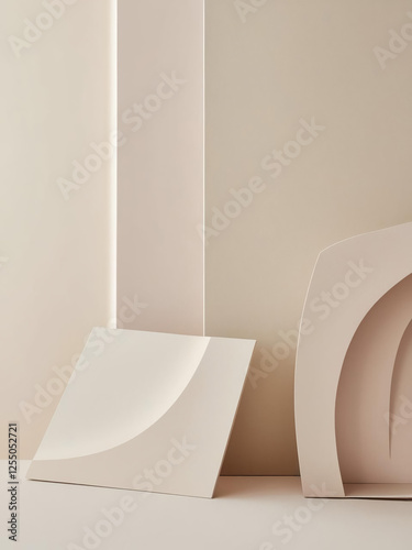 empty white design interior