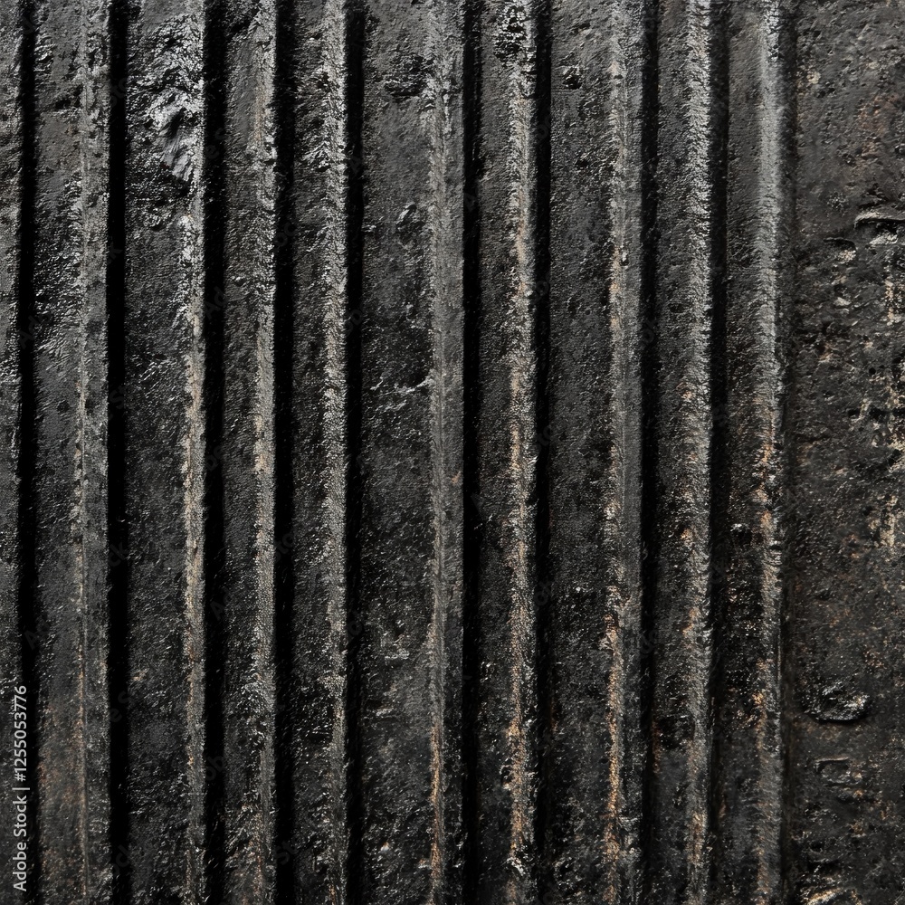 Fototapeta premium Dark, textured metal surface, industrial background, abstract design, ideal for texture overlay