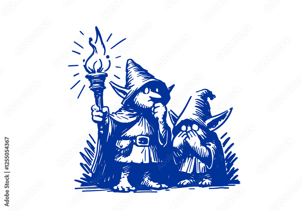 Goblin hand drawn sketch vector Goblin hand drawn sketch vector
