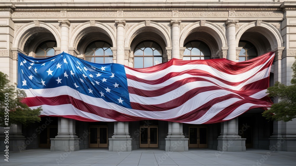 Fototapeta premium unity red white blue banner