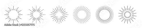linear flat sunburst collection