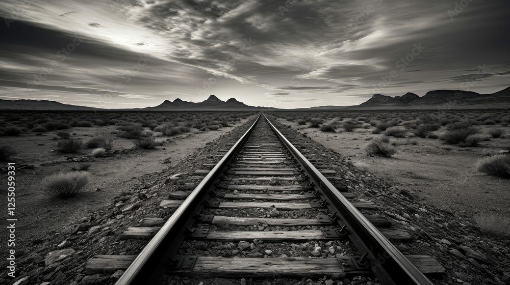 Fototapeta premium photo rail road track