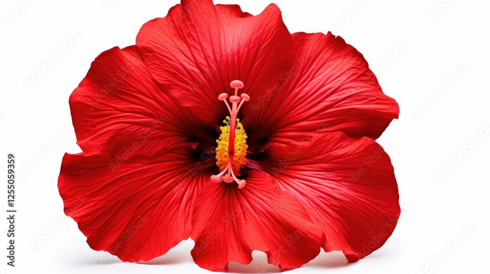 bloom hibiscus isolated on white bloom hibiscus isolated on white