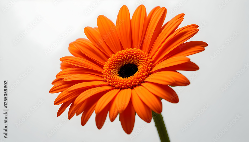 Vibrant Orange Gerbera Daisy Close-Up Photography Vibrant Orange Gerbera Daisy Close-Up Photography