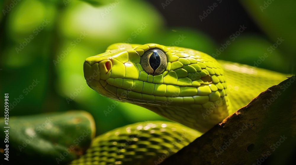 Fototapeta premium dense rough green snake