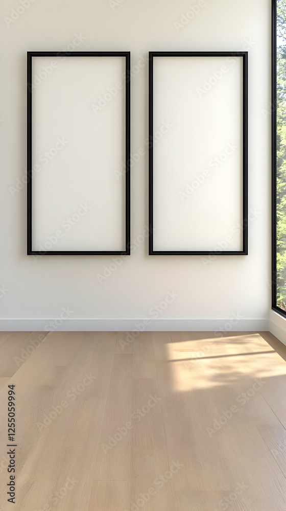 Empty Frames Mockup 3D Render Empty Frames Mockup 3D Render