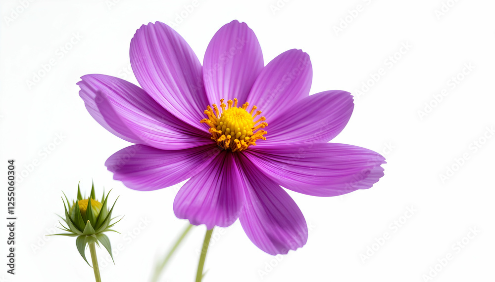 Vibrant Purple Cosmos Flower Blossom Close-up Vibrant Purple Cosmos Flower Blossom Close-up