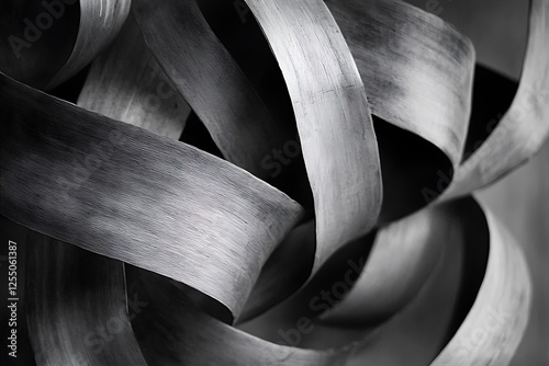 Abstract Bends Resembling Flowing Ribbons