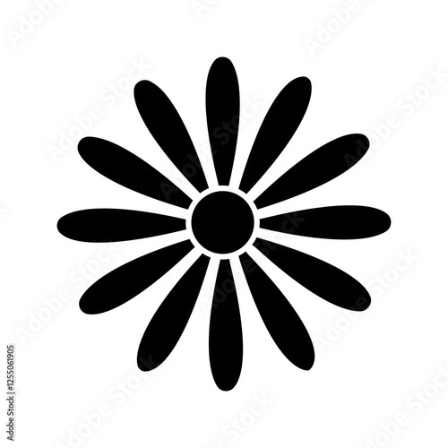 Flower icon vector. Garden illustration sign. Flora symbol or logo.