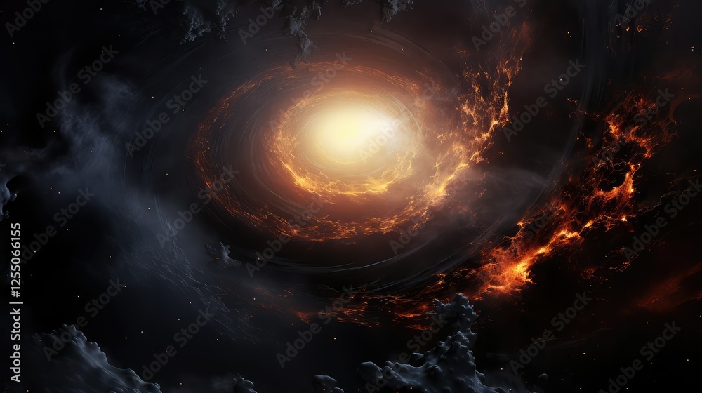 Obraz premium universe glass half empty