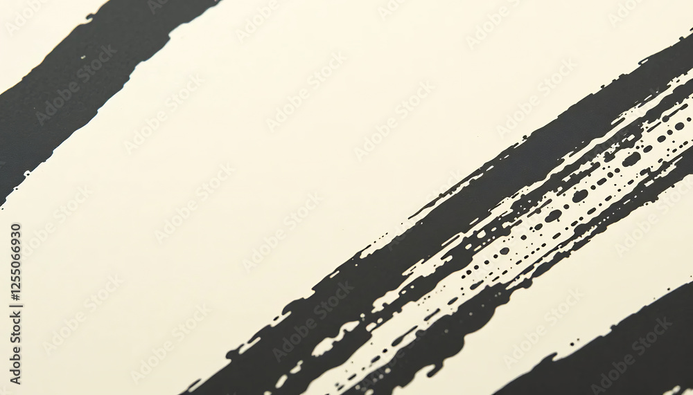Minimalist Japanese Calligraphy Ink Art on Washi Paper Minimalist Japanese Calligraphy Ink Art on Washi Paper
