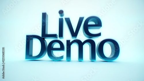 Live demo text - showcasing digital design in modern presentation