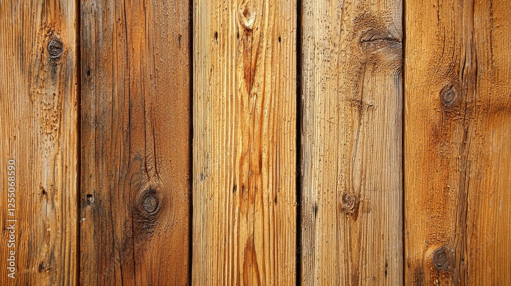 Rich shades of brown and tan create a warm atmosphere as unique grains and knots define each wooden plank Rich shades of brown and tan create a warm atmosphere as unique grains and knots define each wooden plank