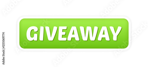 Giveaway message icon. Flat style. Vector icon.