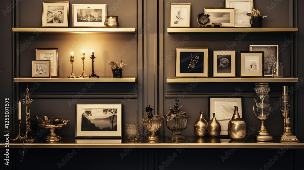 Fototapeta premium stylish picture frame gold