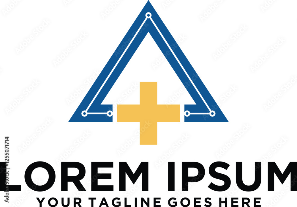 Obraz premium Medical Healthy triangle logo design