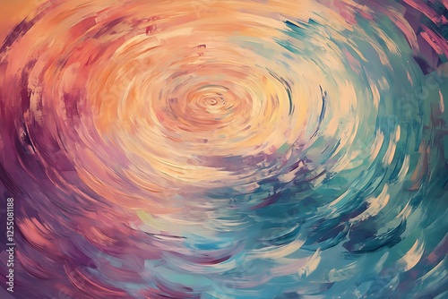 Circular Abstract Ripples in Pastel Shades