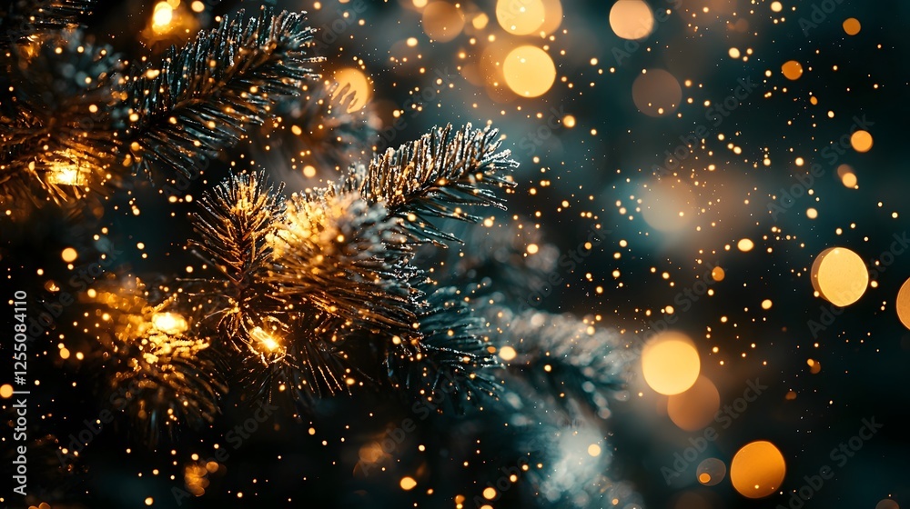 Glittering Snowscape of Festive Cheer and Twinkling Holiday Delight Glittering Snowscape of Festive Cheer and Twinkling Holiday Delight