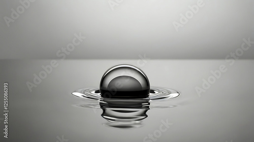 A monochromatic background with a single floating object, emphasizing minimalist aesthetics. 