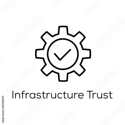 Infrastructure Trust Icon – Secure IT Systems and Network Reliability