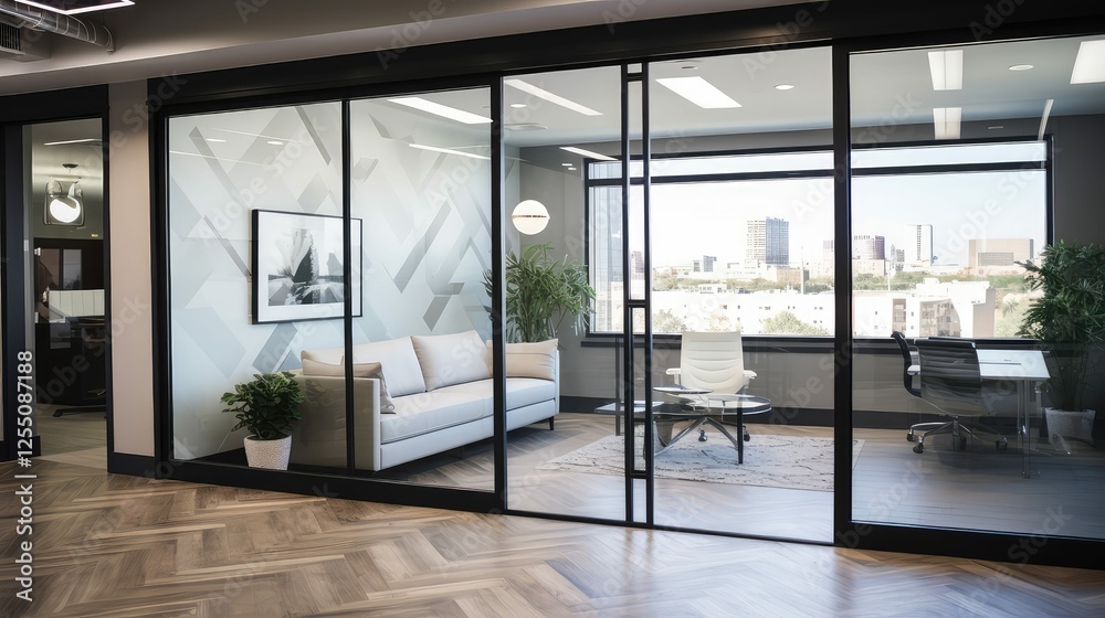 Fototapeta premium space sliding glass door