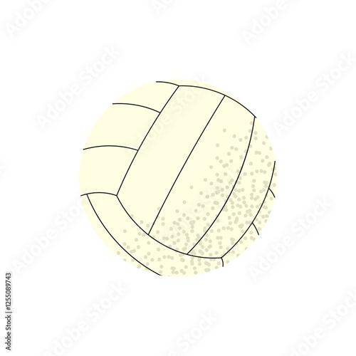 Volleyball ball. Volleyball equipment, sport, beach games. For designs sports and outdoor activity themes. Vector illustration isolated on white background.