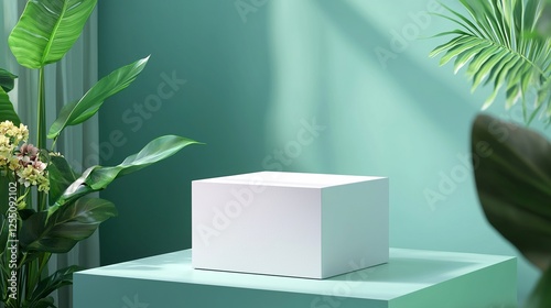 Wallpaper Mural empty white podium or stage for product display Torontodigital.ca