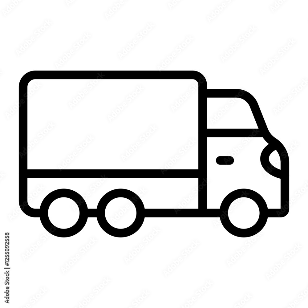 Truck Vector Line Icon Design Truck Vector Line Icon Design