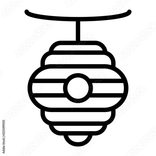 Beehive Vector Line Icon Design