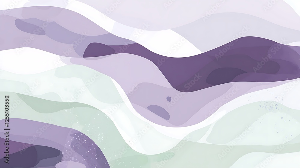 Fototapeta premium Abstract Purple and Green Wave Design