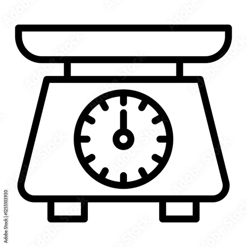 Weight Vector Line Icon Design