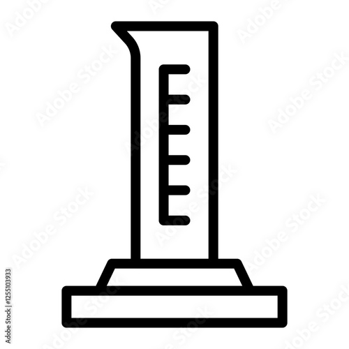 Graduated Cylinder Vector Line Icon Design