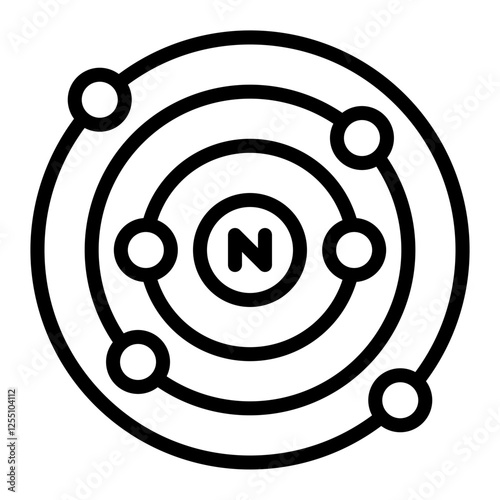 Neutron Vector Line Icon Design
