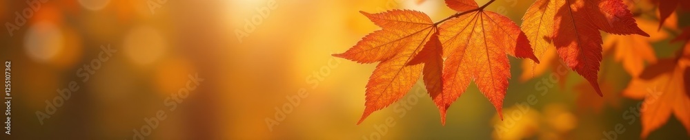 Vibrant orange leaves on a tree in Lincoln, Nebraska's autumn , state capital, landscape Vibrant orange leaves on a tree in Lincoln, Nebraska's autumn , state capital, landscape