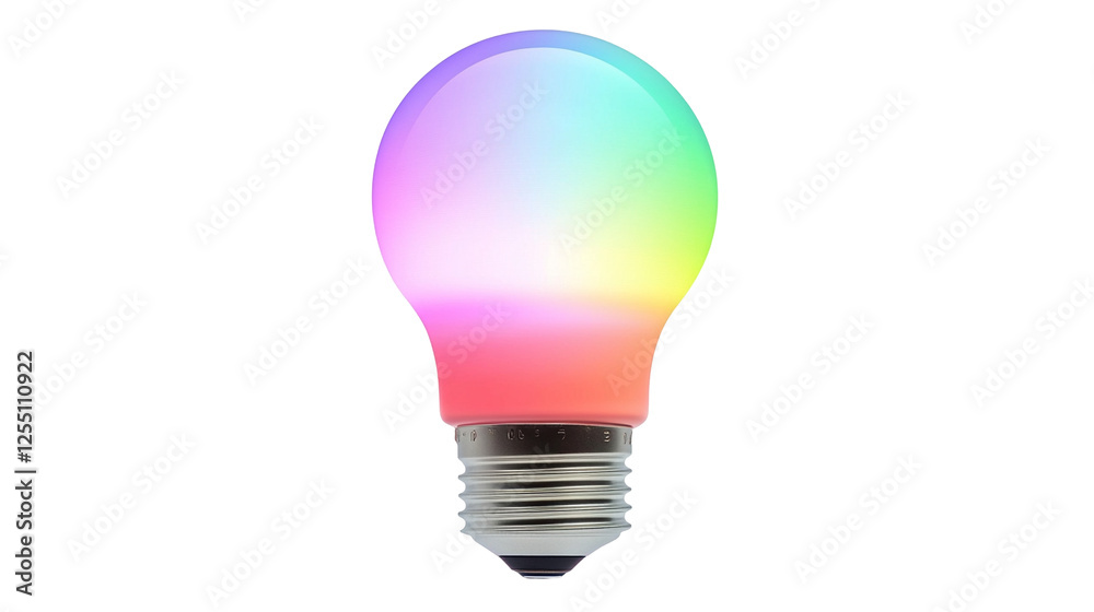 Colorful Gradient Light Bulb - Innovative Ideas Concept Colorful Gradient Light Bulb - Innovative Ideas Concept