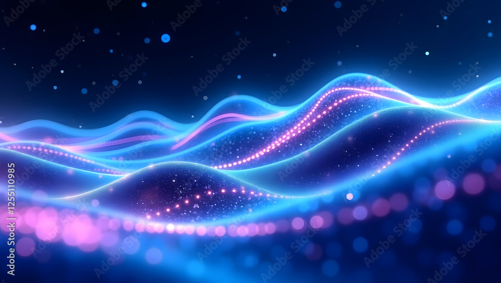 Fototapeta premium Abstract Digital Waves Background
