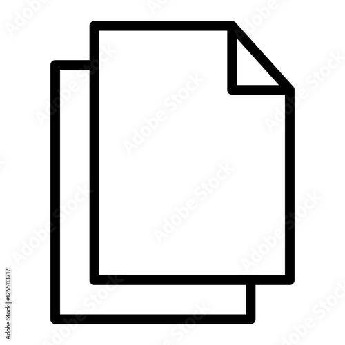 Copy Vector Line Icon Design