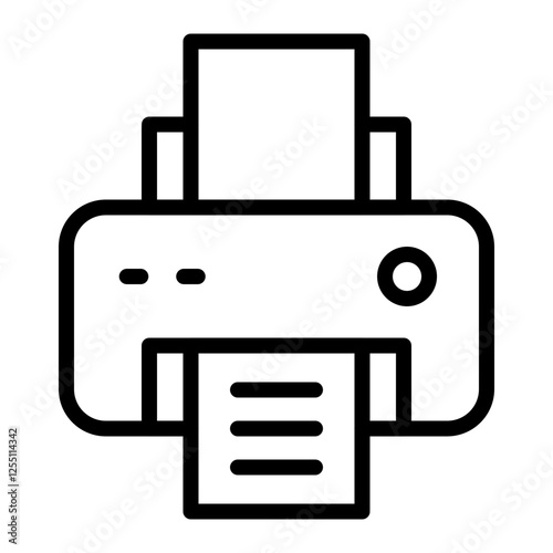Print Vector Line Icon Design