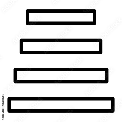 Justify Text Vector Line Icon Design