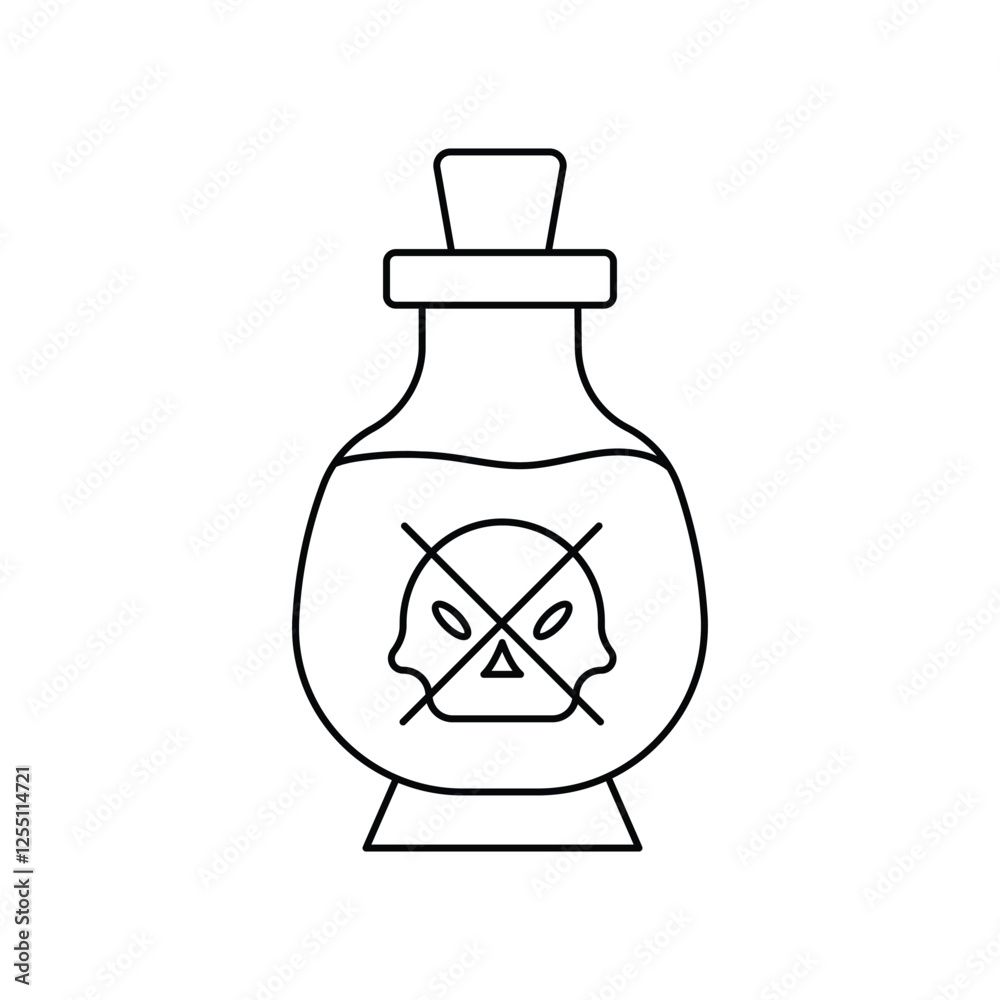 poison lineal icon with white background vector stock illustration poison lineal icon with white background vector stock illustration