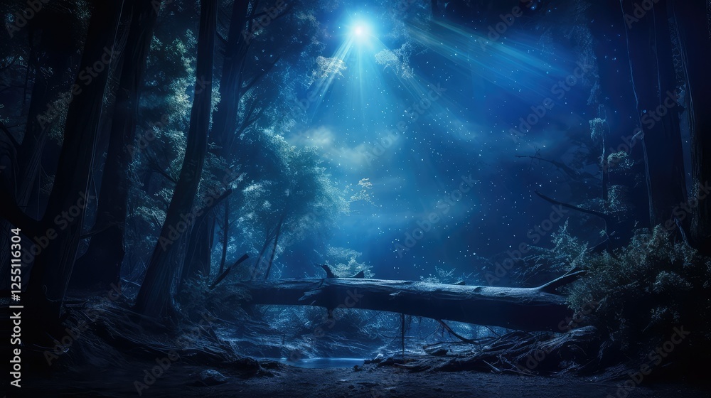 Obraz premium enchanting blue spotlight background